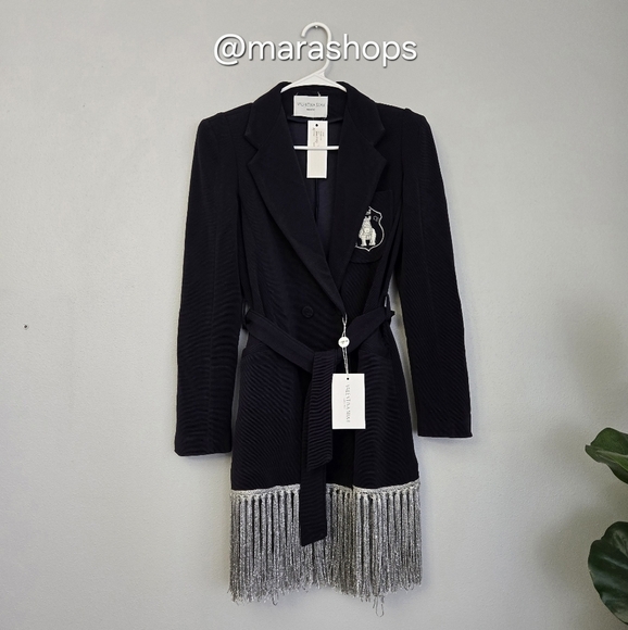 Valentina Shah Navy Blazer Fringe Dress - Picture 2 of 8